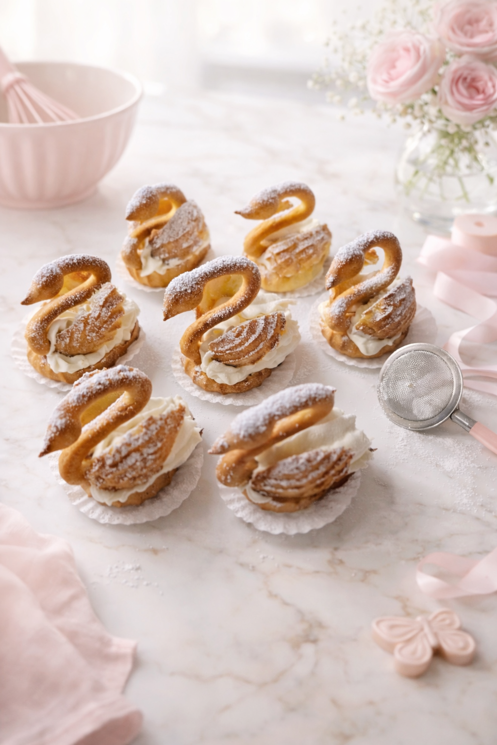 Choux Pastry Swans (Cream Puffs) Recipe — Sasha Cakes Chicago